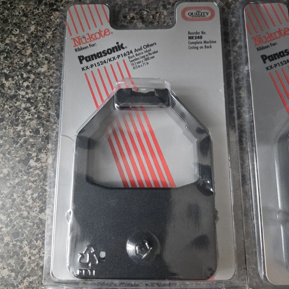 Nu-kote Panasonic Typewriter Ribbon NK240 + GRC T534-5NB Black Nylon Lot of 3‎
